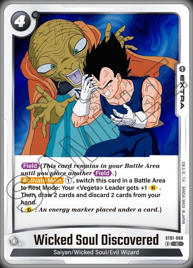 Wicked Soul Discovered ST01-069, a four cost Extra Field card from Story Booster 01