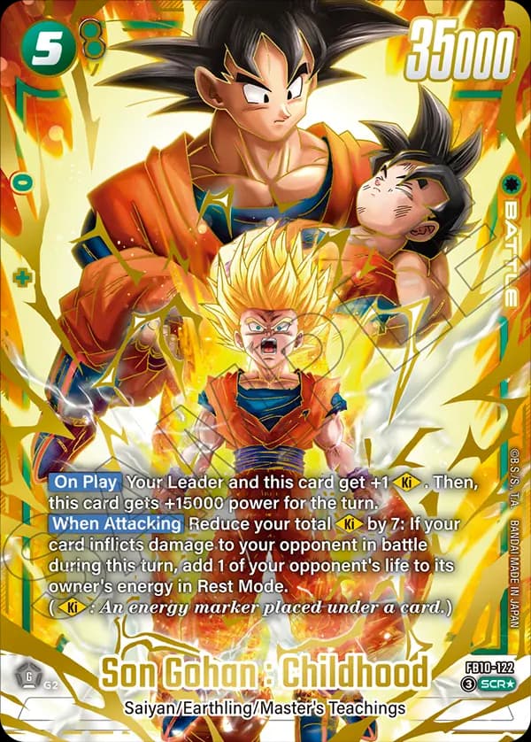 Gohan alternate art secret rare card from Cross Force