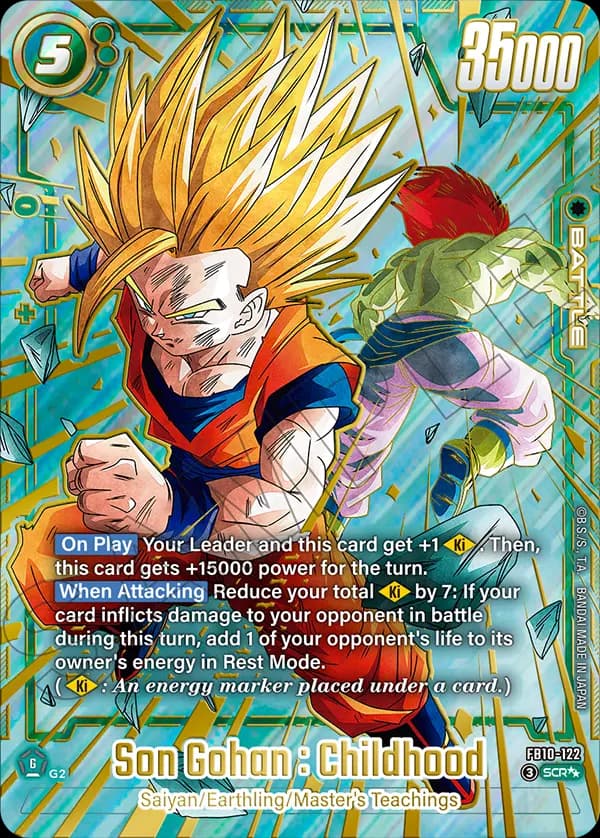 Gohan god rare card from Cross Force